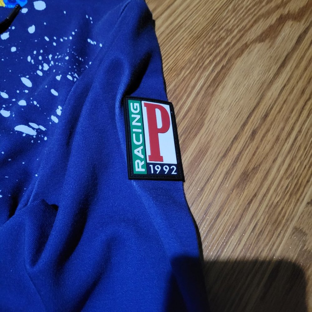 Polo Ralph Lauren Alpine Skier Skiing Team Hoodie Blue Large Racing PRL1 Down - Picture 9 of 12